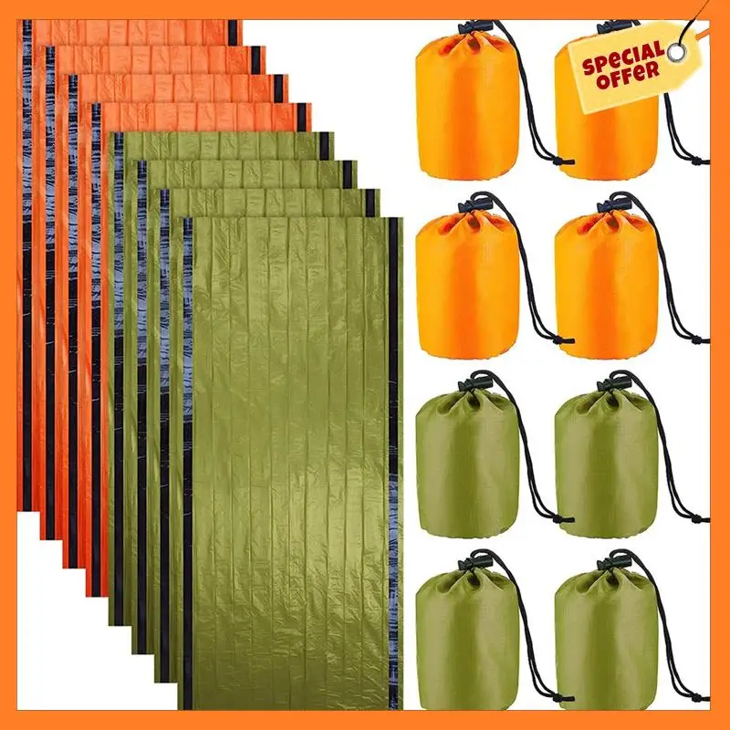 AD08-8 Pack Emergency Sleeping Bag Lightweight Thermal Survival Sleeping Bag Waterproof For Outdoor Camping Hiking Adventure
AD08-8 Pack Emergency Sleeping Bag Lightweight Thermal Survival Sleeping Bag Waterproof For Outdoor Camping Hiking Adventure