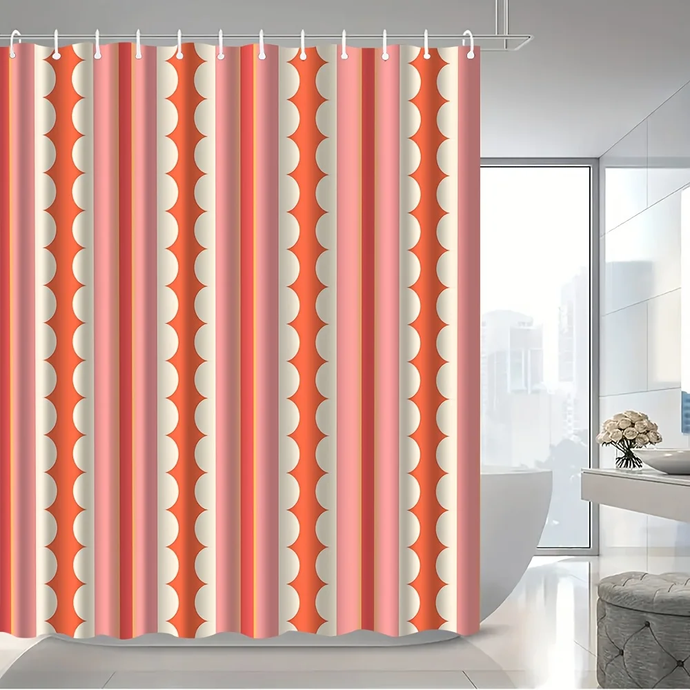 Decorative Pink Beige Striped Waterproof Shower Curtain Liner Bathroom Shower Curtain Set Modern Boho Chic Home Decor Accessorie
Decorative Pink Beige Striped Waterproof Shower Curtain Liner Bathroom Shower Curtain Set Modern Boho Chic Home Decor Accessorie