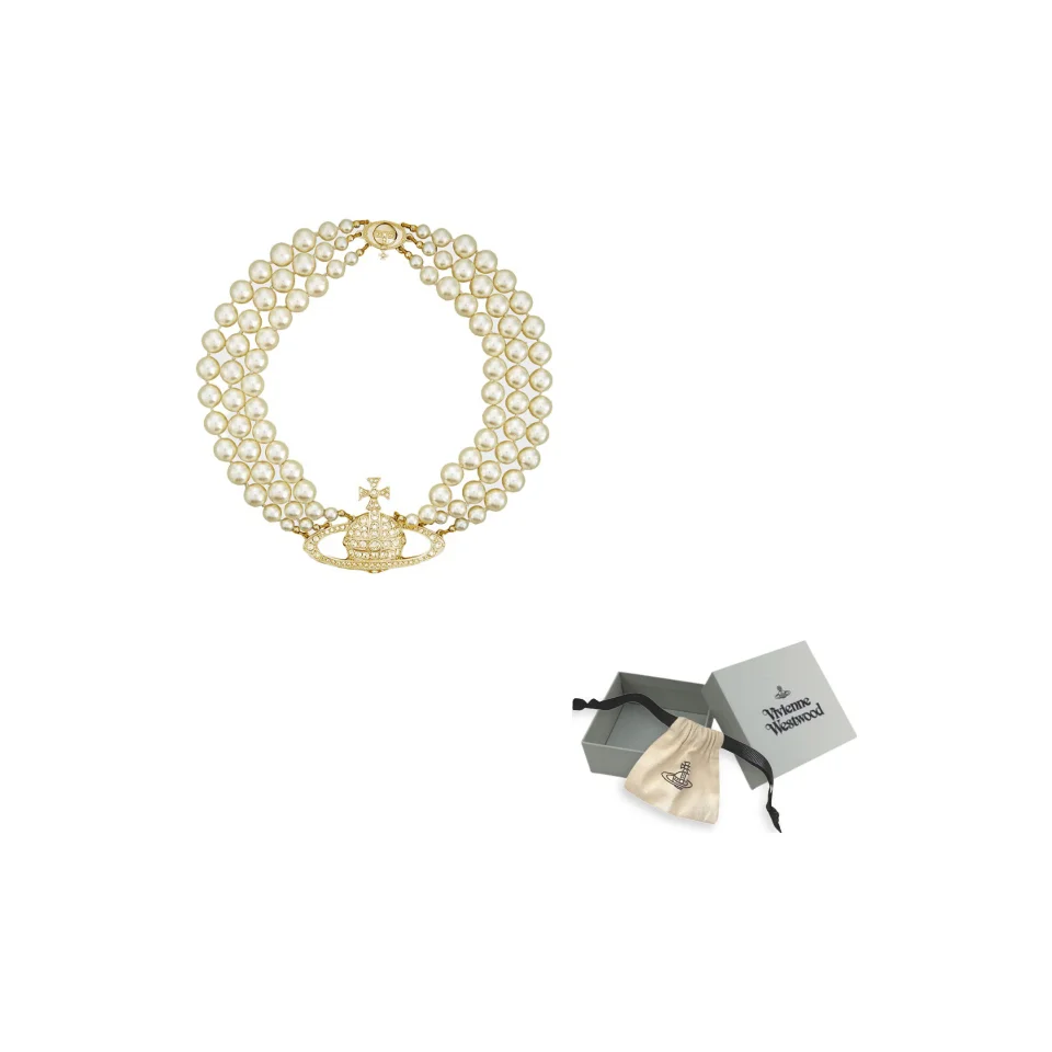 Vivienne Westwood Choker Three Row Pearl Bas Relief 63030007R117R117
Vivienne Westwood Choker Three Row Pearl Bas Relief 63030007R117R117