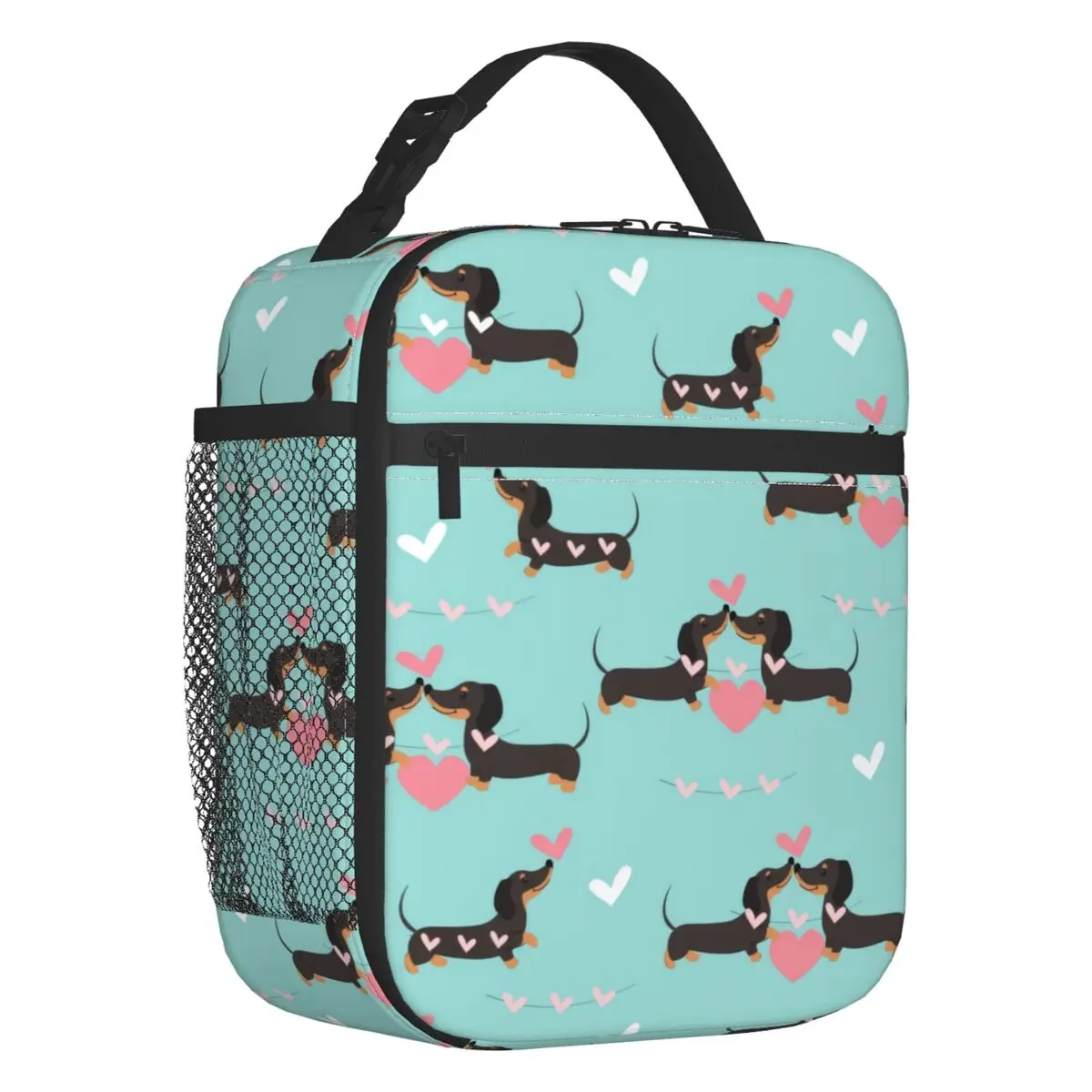 Custom Sausage Dog Lunch Bag Women Thermal Cooler Insulated Lunch Box for Student School 
Custom Sausage Dog Lunch Bag Women Thermal Cooler Insulated Lunch Box for Student School
