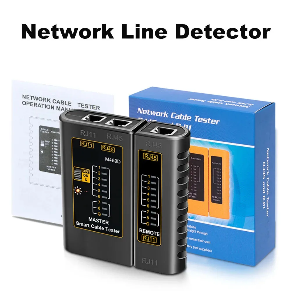 Network Cable Tester RJ45 RJ11 RJ12 CAT5 UTP LAN Wire Detector, Handy Practical Tool for Daily Network Cabling and Repair Work
Network Cable Tester RJ45 RJ11 RJ12 CAT5 UTP LAN Wire Detector, Handy Practical Tool for Daily Network Cabling and Repair Work