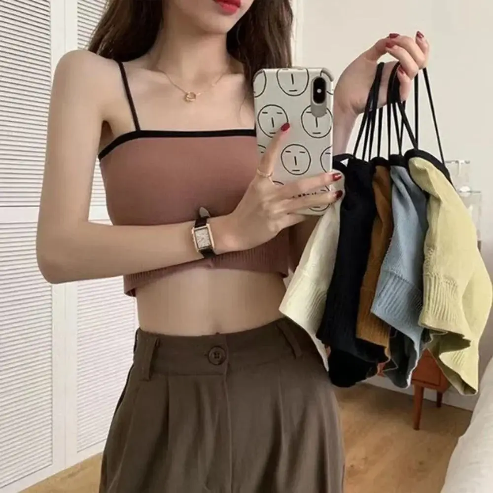 Fashion Elasticity Women's Camisole Vest Spaghetti Straps With Bra Sleeveless Top All-match Comfortable Suspenders Summer
Fashion Elasticity Women's Camisole Vest Spaghetti Straps With Bra Sleeveless Top All-match Comfortable Suspenders Summer
