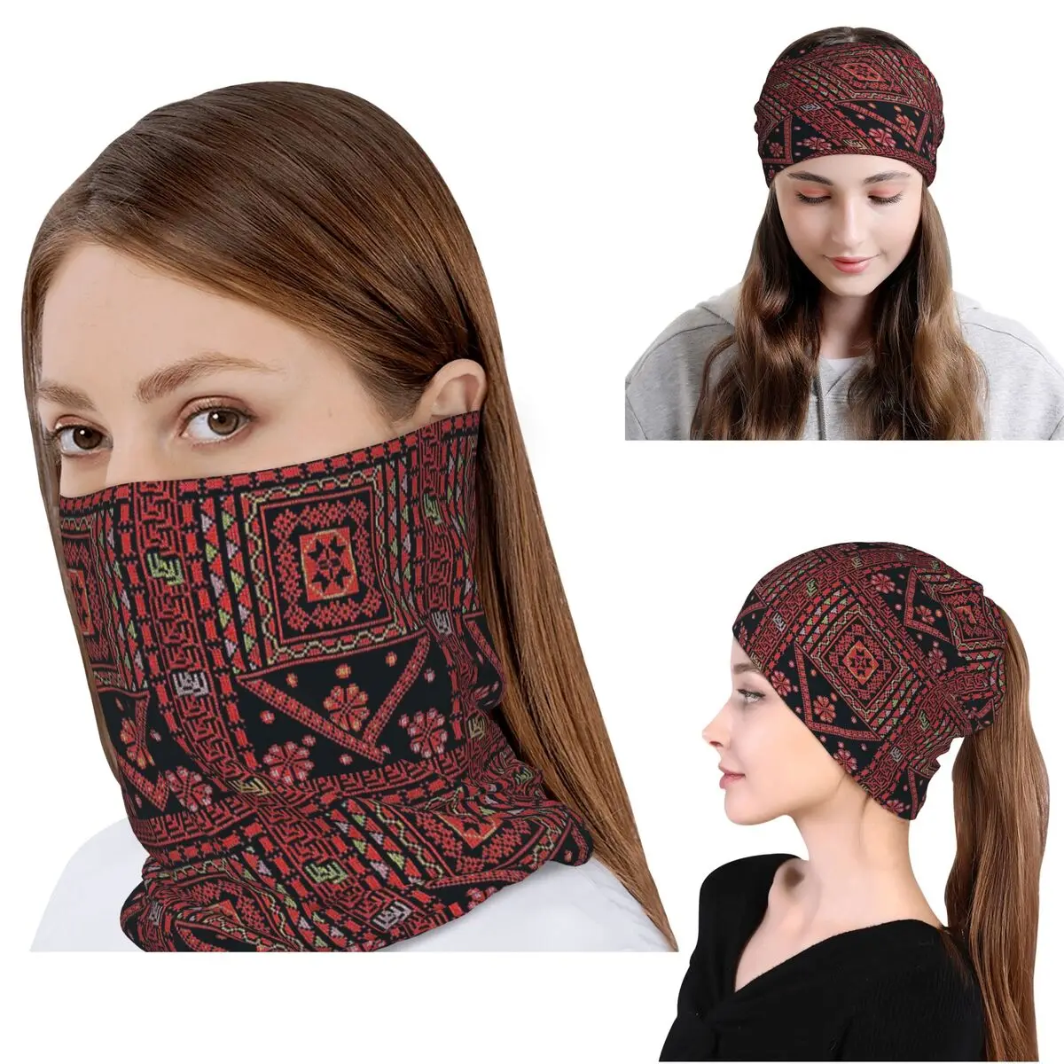 Three Flowers Palestinian Embroidery Bandana Neck Gaiter Wrap Scarf Multifunction Face Mask Beanies Hat Unisex Adult Washable
Three Flowers Palestinian Embroidery Bandana Neck Gaiter Wrap Scarf Multifunction Face Mask Beanies Hat Unisex Adult Washable