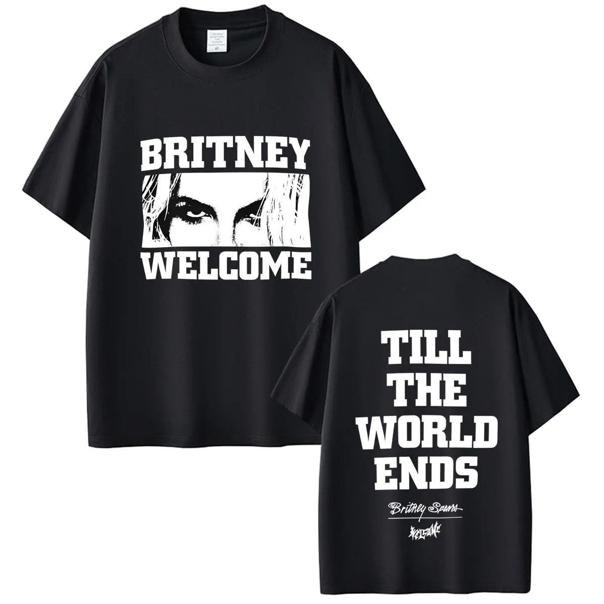 Hot Sale Britney Spears WELCOME Till The World Ends Graphic Tshirt Men Women Casual Oversized T-shirt Male Fashion Vintage Tees
Hot Sale Britney Spears WELCOME Till The World Ends Graphic Tshirt Men Women Casual Oversized T-shirt Male Fashion Vintage Tees