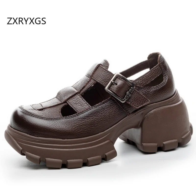 ZXRYXGS Premium Cowhide Summer Roman Sandals 2025 New Temperamen Elegant Sandals Platform Light Non-slip Women Increase Sandals
ZXRYXGS Premium Cowhide Summer Roman Sandals 2025 New Temperamen Elegant Sandals Platform Light Non-slip Women Increase Sandals
