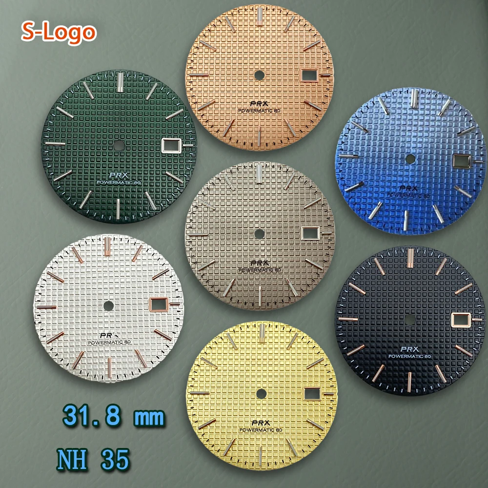 S Logo 31.8mm PRX Dial Oak Dial Fit NH35/NH36/7S/4R Japanese Movement Green Luminous Watch Modification Repair Accessories
S Logo 31.8mm PRX Dial Oak Dial Fit NH35/NH36/7S/4R Japanese Movement Green Luminous Watch Modification Repair Accessories 