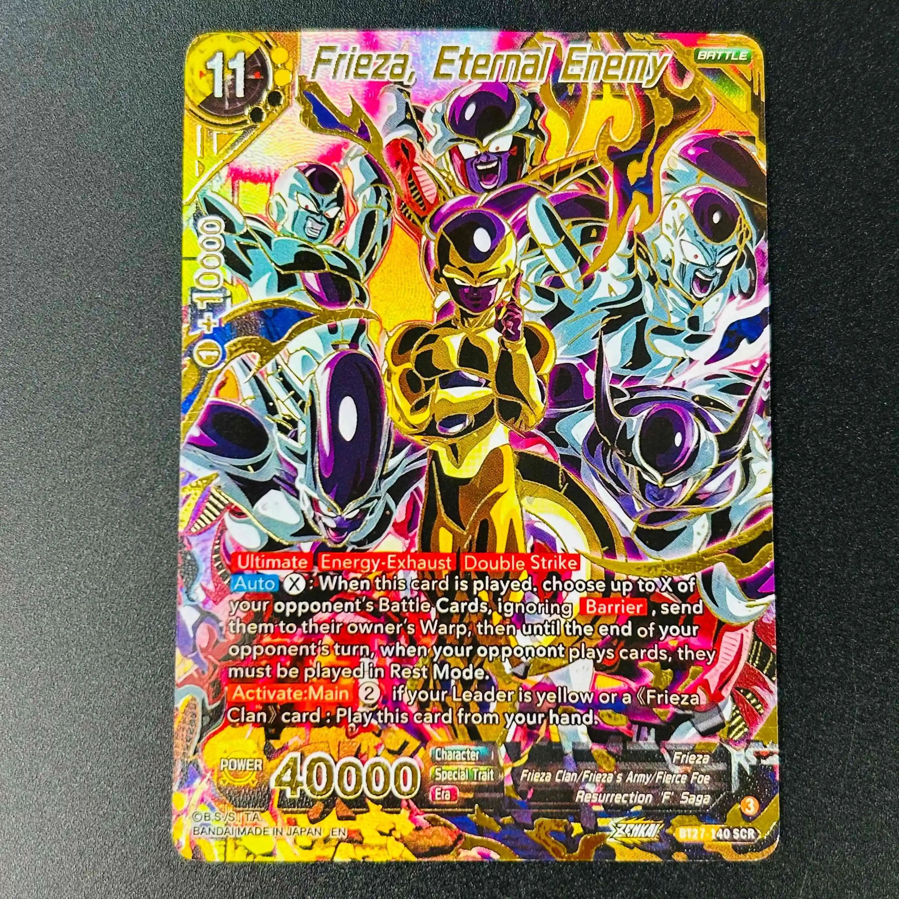 Dragon Ball Super Frieza Eternal Enemy SCR Full Art Holo DIY Textured Mint Premium Anime Collectible Card
Dragon Ball Super Frieza Eternal Enemy SCR Full Art Holo DIY Textured Mint Premium Anime Collectible Card