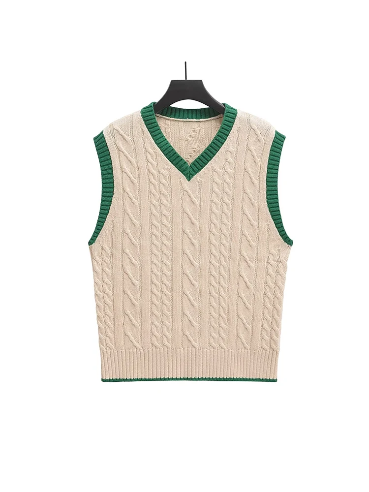 2024 new fashion white twisted sleeveless knitted sweater vest vest female outer wear autumn new Korean version sweater top
2024 new fashion white twisted sleeveless knitted sweater vest vest female outer wear autumn new Korean version sweater top