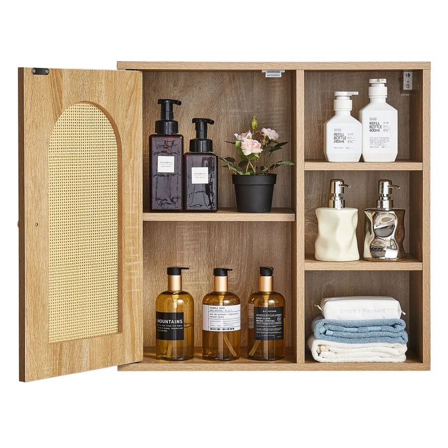 Bathroom Wall Cabinet Door and Adjustable Shelf with 5 Height Levels Over the Toilet Storage Medicine Cabinet Wall Mounted Hang
Bathroom Wall Cabinet Door and Adjustable Shelf with 5 Height Levels Over the Toilet Storage Medicine Cabinet Wall Mounted Hang