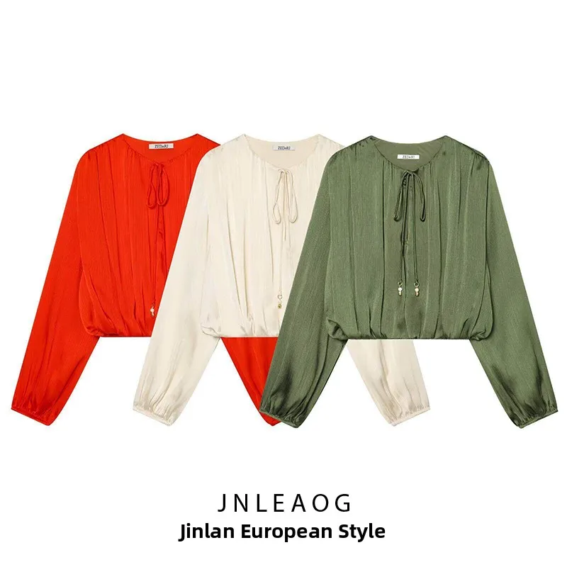 Spring New Arrival Women's Fashionable Versatile Balloon Shirt 3897051 Polyester Long Sleeve round Neck Short Length
Spring New Arrival Women's Fashionable Versatile Balloon Shirt 3897051 Polyester Long Sleeve round Neck Short Length