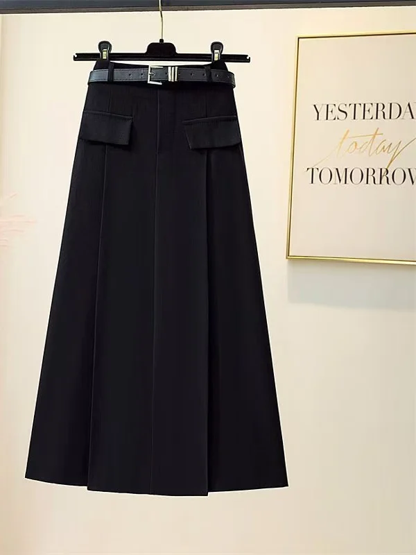 Gray High Waist Midi Skirt Women's Fashionable Spring Summer Pleated Slimming Korean Style Loose Fit Polyester Fiber
Gray High Waist Midi Skirt Women's Fashionable Spring Summer Pleated Slimming Korean Style Loose Fit Polyester Fiber
