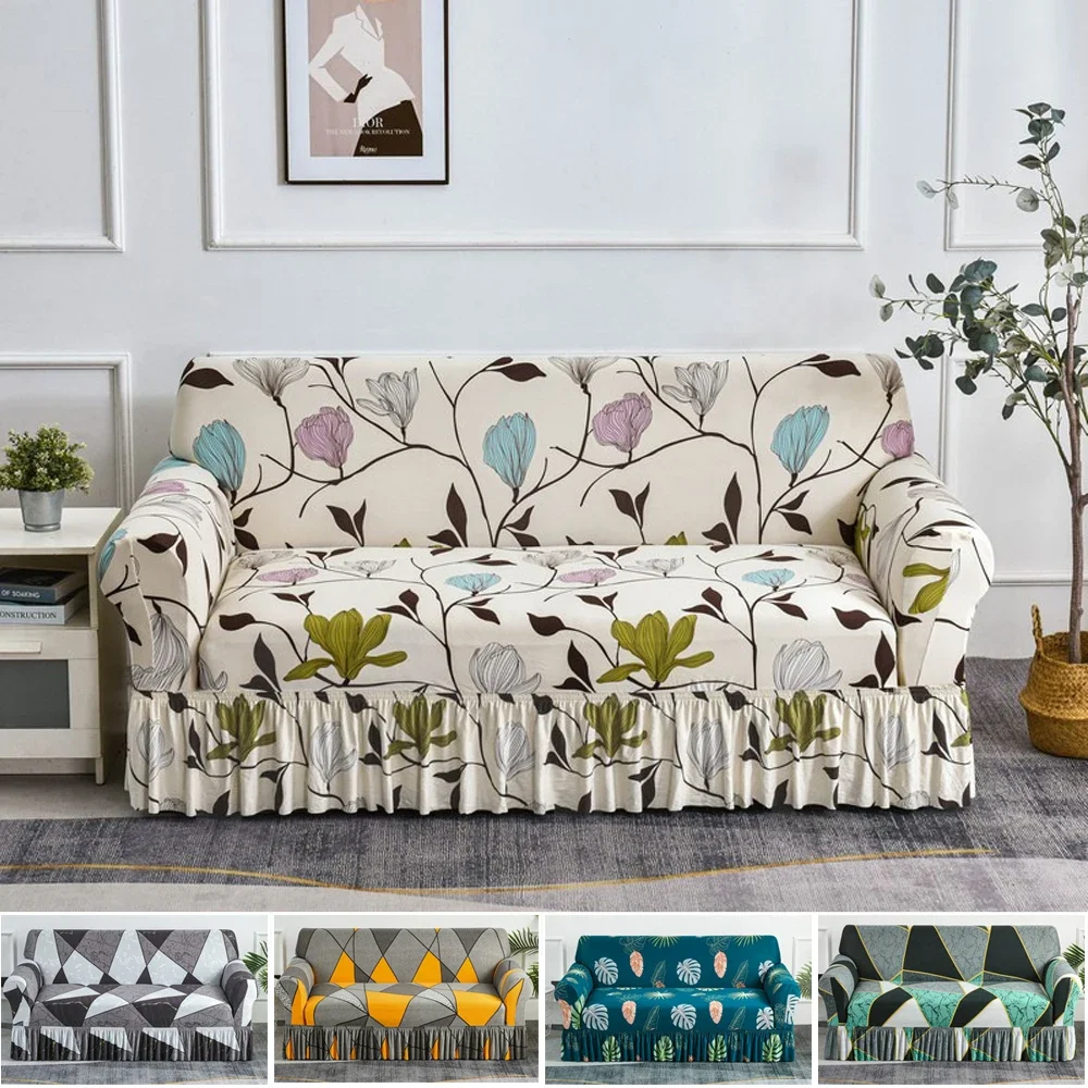 Elastic Sofa Slipcover Geometric and Botanical Prints with Skirt Couch Cover Sofa Cover Bedroom Office Living Room Home Decorate
Elastic Sofa Slipcover Geometric and Botanical Prints with Skirt Couch Cover Sofa Cover Bedroom Office Living Room Home Decorate