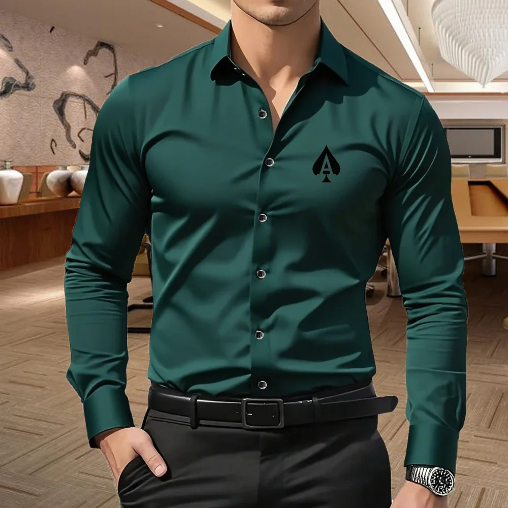Men's Premium Business Casual Shirt Ace of Spades Slim Fit Long Sleeve Wrinkle Resistant Dress Shirt, 5 Colors Available, S-5XL
Men's Premium Business Casual Shirt Ace of Spades Slim Fit Long Sleeve Wrinkle Resistant Dress Shirt, 5 Colors Available, S-5XL