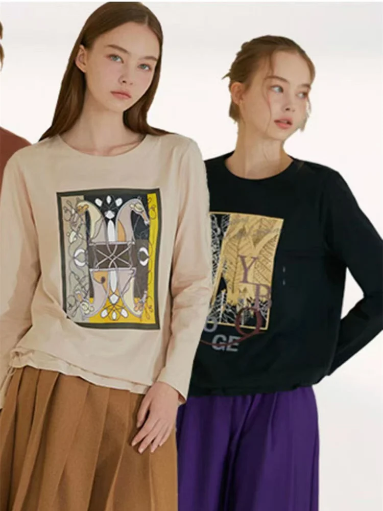 Casual Long Sve T-irt Women's Loose Fit Dstring Waist Color Blo Print Anti-Aging Straight Leg Casual Top for Autumn
Casual Long Sve T-irt Women's Loose Fit Dstring Waist Color Blo Print Anti-Aging Straight Leg Casual Top for Autumn