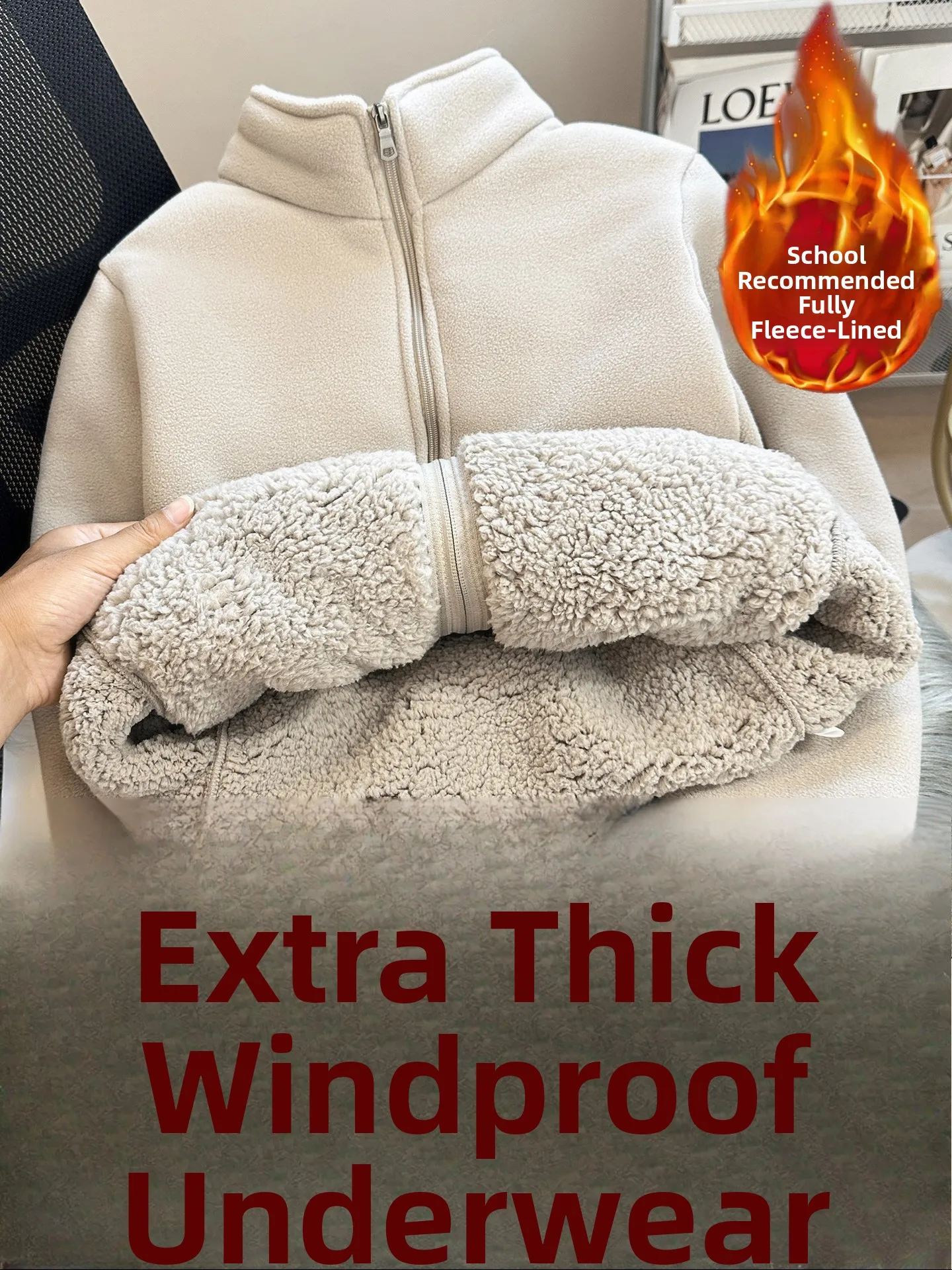 Extra Thi Warmth Lamb Velvet Hoodie Inner Wear School orm ential Thi Winter Cold Proof Jaet Inner Coat
Extra Thi Warmth Lamb Velvet Hoodie Inner Wear School orm ential Thi Winter Cold Proof Jaet Inner Coat