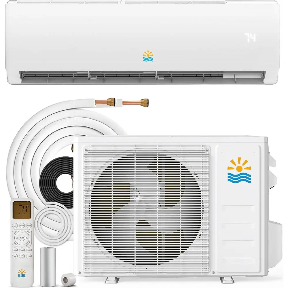 11500Mini-Split Air Conditioner - 17 SEER2 115V Inverter DuctlSystem AC, Heat Pump, Pre-Charged Condenser, Installation Kit, Coo
11500Mini-Split Air Conditioner - 17 SEER2 115V Inverter DuctlSystem AC, Heat Pump, Pre-Charged Condenser, Installation Kit, Coo