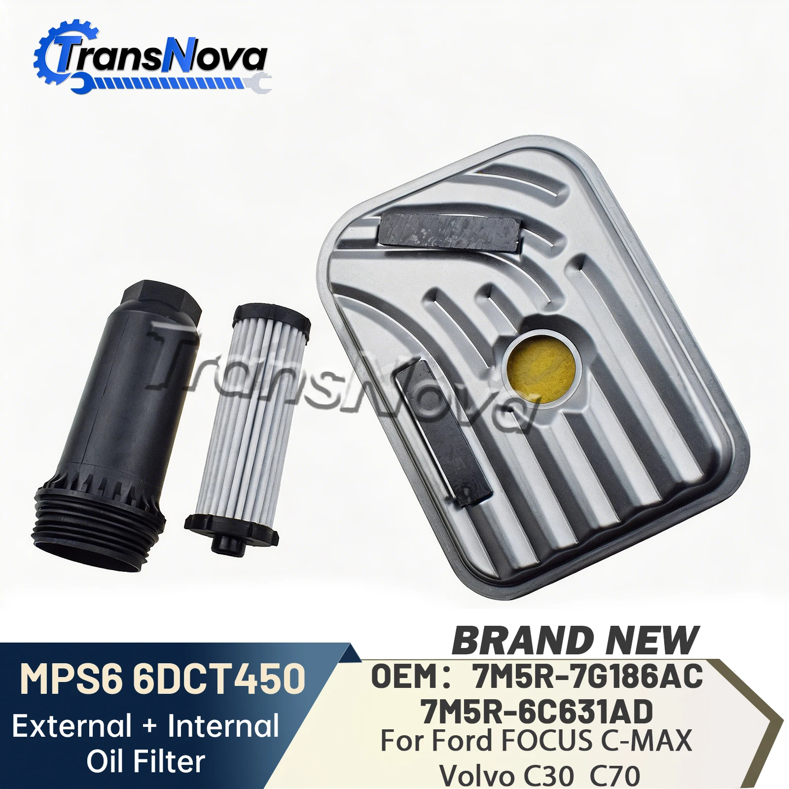 TransNova Automatic Transmission Oil Filter Kit 6DCT450 MPS6 For Ford Kuga C-MAX Mondeo VOLVO XC60 7M5R-7G186-AB 7M5R-6C631-AD
TransNova Automatic Transmission Oil Filter Kit 6DCT450 MPS6 For Ford Kuga C-MAX Mondeo VOLVO XC60 7M5R-7G186-AB 7M5R-6C631-AD