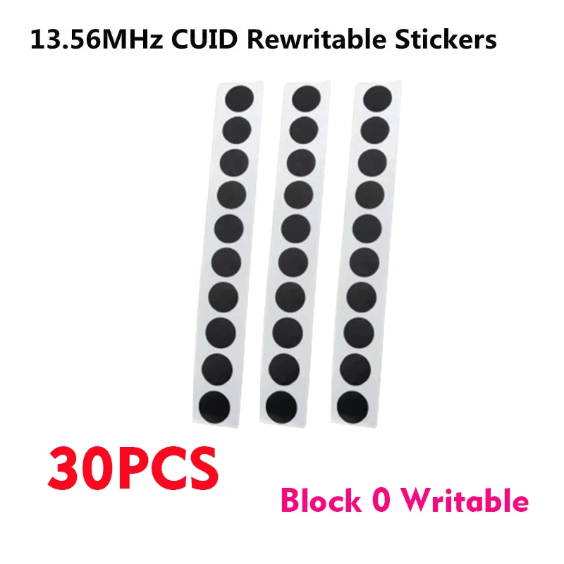 Black RFID Keyfobs Block 0 Writable IC CUID Android App MCT Modify 13.56MHz UID Changeable 1K S50 Tags Card Adhesive Sticker
Black RFID Keyfobs Block 0 Writable IC CUID Android App MCT Modify 13.56MHz UID Changeable 1K S50 Tags Card Adhesive Sticker