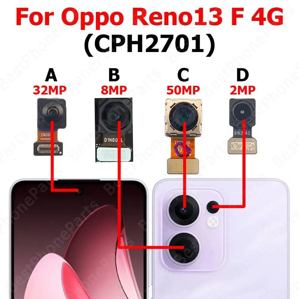 Rear Front Camera For Oppo Reno13 F Reno 13 13F 4G CPH2701 Backside Facing Frontal Selfie Back Camera Module Mobile Phone Parts
Rear Front Camera For Oppo Reno13 F Reno 13 13F 4G CPH2701 Backside Facing Frontal Selfie Back Camera Module Mobile Phone Parts