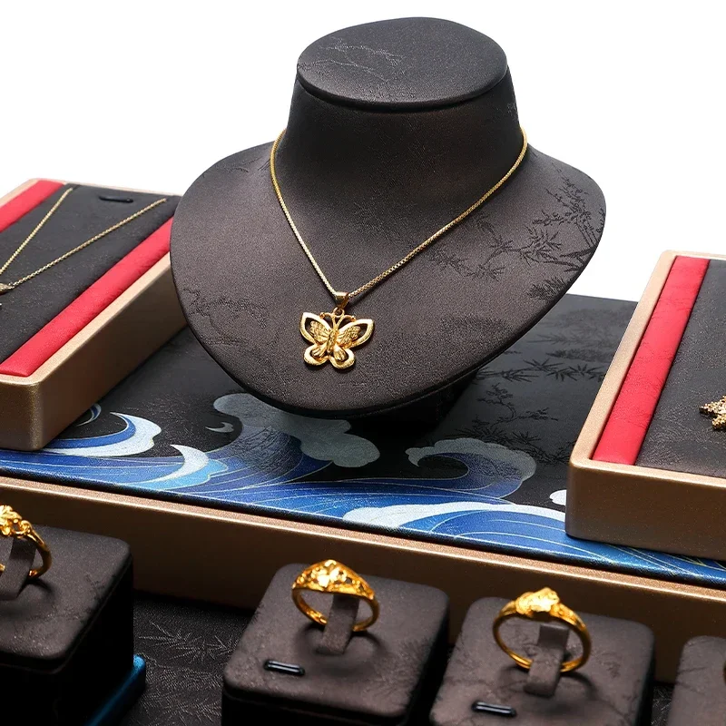 Ancient gold jewelry display props set red China-Chic gold necklace ring jewelry display rack
Ancient gold jewelry display props set red China-Chic gold necklace ring jewelry display rack