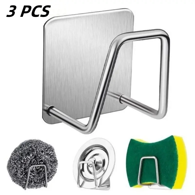 3Pcs Kitchen Stainless Steel Sink Shelf Sponges Holders Adhesive Drain Drying Rack Kitchen Wall Hooks Storage Organizer
3Pcs Kitchen Stainless Steel Sink Shelf Sponges Holders Adhesive Drain Drying Rack Kitchen Wall Hooks Storage Organizer