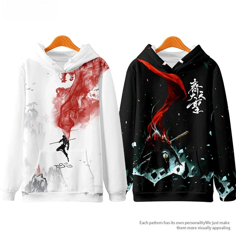 Qitian Dahu Monkey King Hoodie Jaet Men's Trendy Oversized Casual Sweatirt Geometric Print Streetwear Polyester Fiber
Qitian Dahu Monkey King Hoodie Jaet Men's Trendy Oversized Casual Sweatirt Geometric Print Streetwear Polyester Fiber