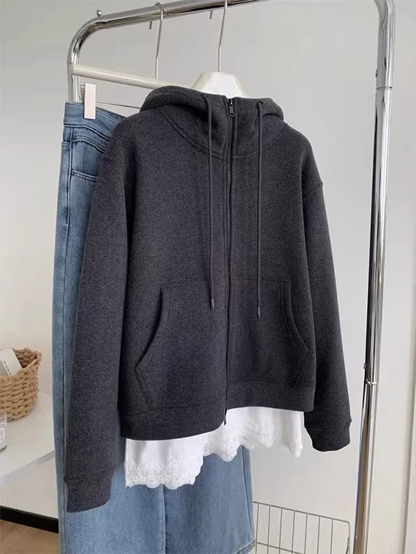 plus Size 300 Pounds Thickened Hoodie Women's Autumn Winter Korean Style Loose Zipper Cardigan Outerwear Polyester Fiber
plus Size 300 Pounds Thickened Hoodie Women's Autumn Winter Korean Style Loose Zipper Cardigan Outerwear Polyester Fiber