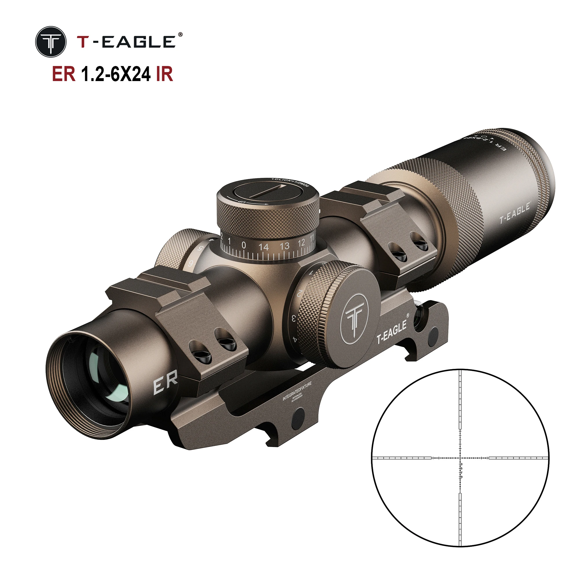 T-eagle ER 1.2-6X24 IR Tactical LPVO Optic Sight Riflescope With Red Green Illuminated For Hunting Short Airsoft Lunette Carbine
T-eagle ER 1.2-6X24 IR Tactical LPVO Optic Sight Riflescope With Red Green Illuminated For Hunting Short Airsoft Lunette Carbine