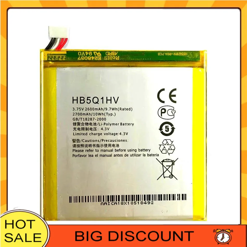 Аккумулятор мобильного телефона HB5Q1HV 2600 мАч для Huawei Ascend P1 XL U9200E U9200S D1 Quad XL U9500E U9510E T9510E
Аккумулятор мобильного телефона HB5Q1HV 2600 мАч для Huawei Ascend P1 XL U9200E U9200S D1 Quad XL U9500E U9510E T9510E
