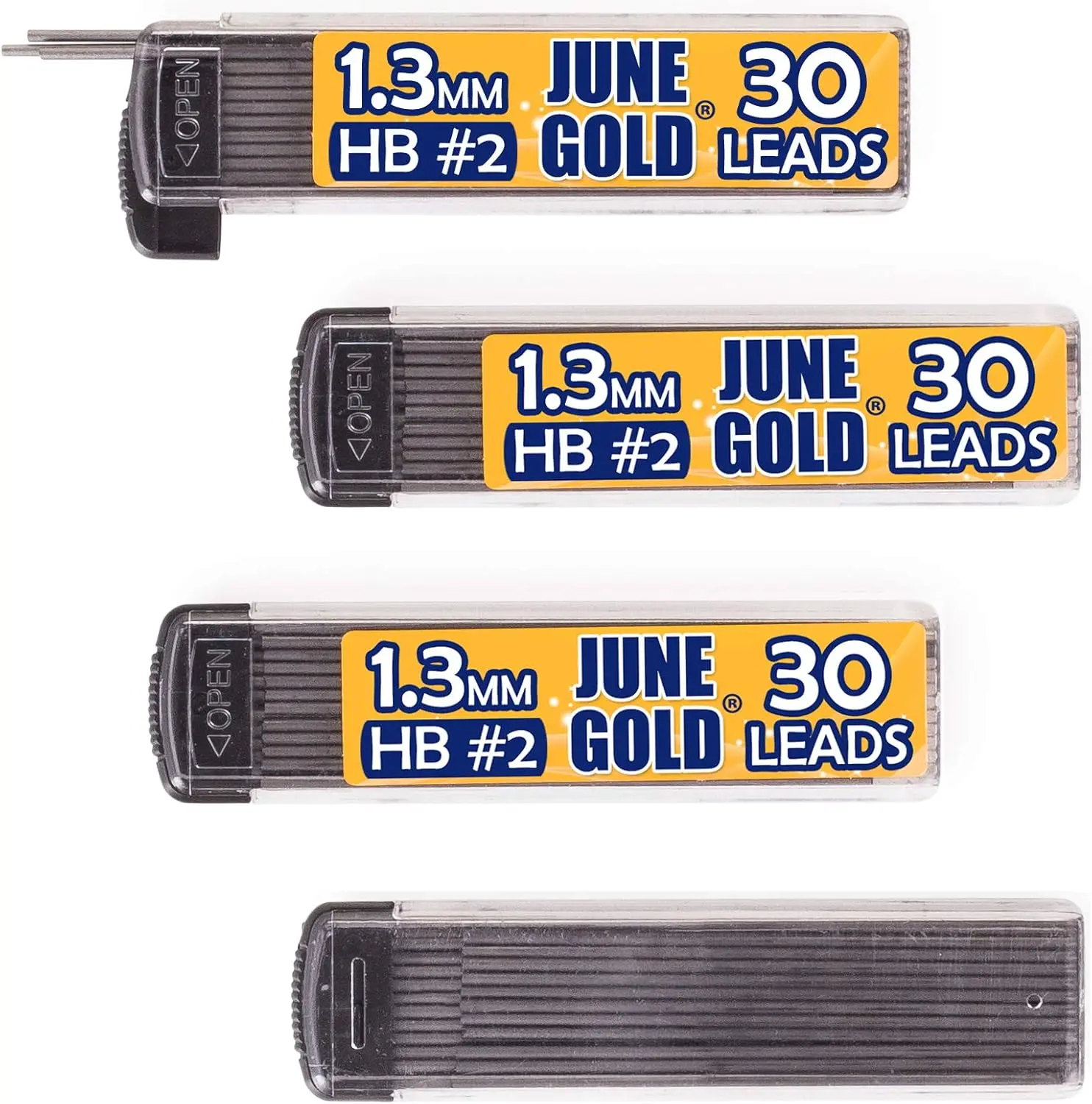 120 HB #2 Lead Refills, 1.3mm Medium Bold Thickness, Break Resistant Graphite, Pack of 4 Dispensers
120 HB #2 Lead Refills, 1.3mm Medium Bold Thickness, Break Resistant Graphite, Pack of 4 Dispensers