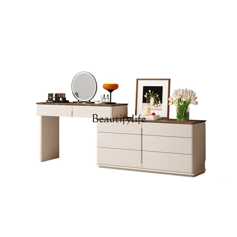 Cream wind dresser, chest, integrated bedside high-end household French dressing table
Cream wind dresser, chest, integrated bedside high-end household French dressing table
