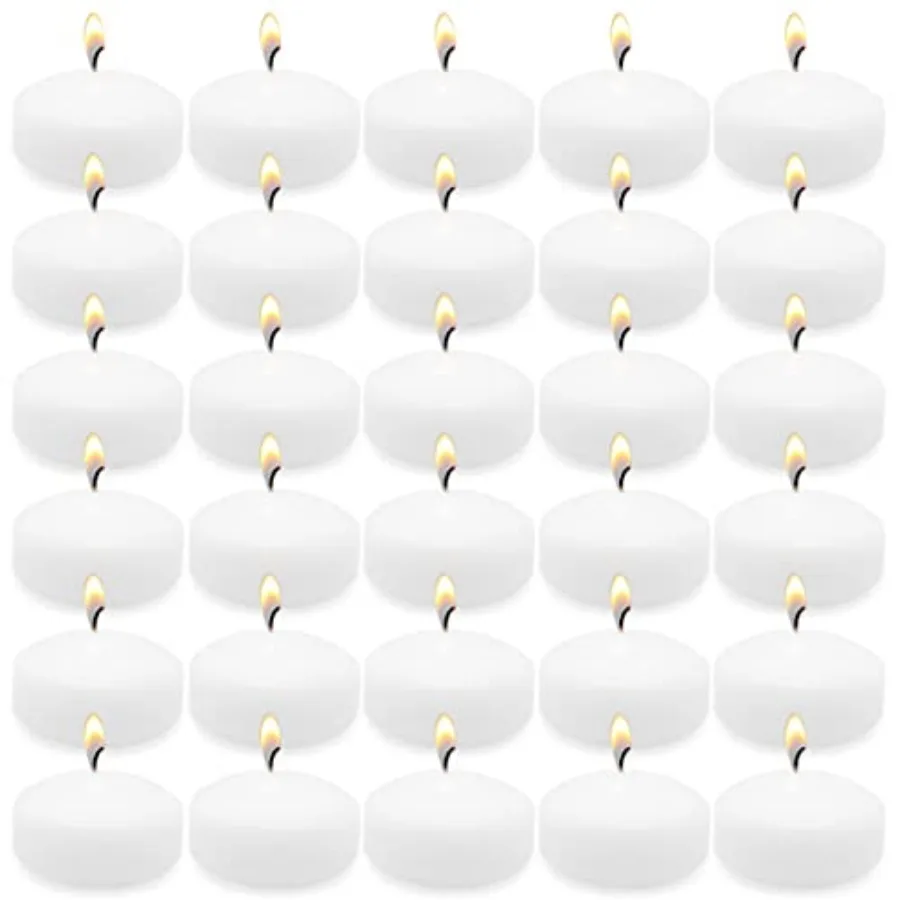 6 Hour White Floating Candles, 2 Inch Unscented Small Pool Water Wax Candles for Cylinder Vase, Centerpiece at Wedding, Party,
6 Hour White Floating Candles, 2 Inch Unscented Small Pool Water Wax Candles for Cylinder Vase, Centerpiece at Wedding, Party,