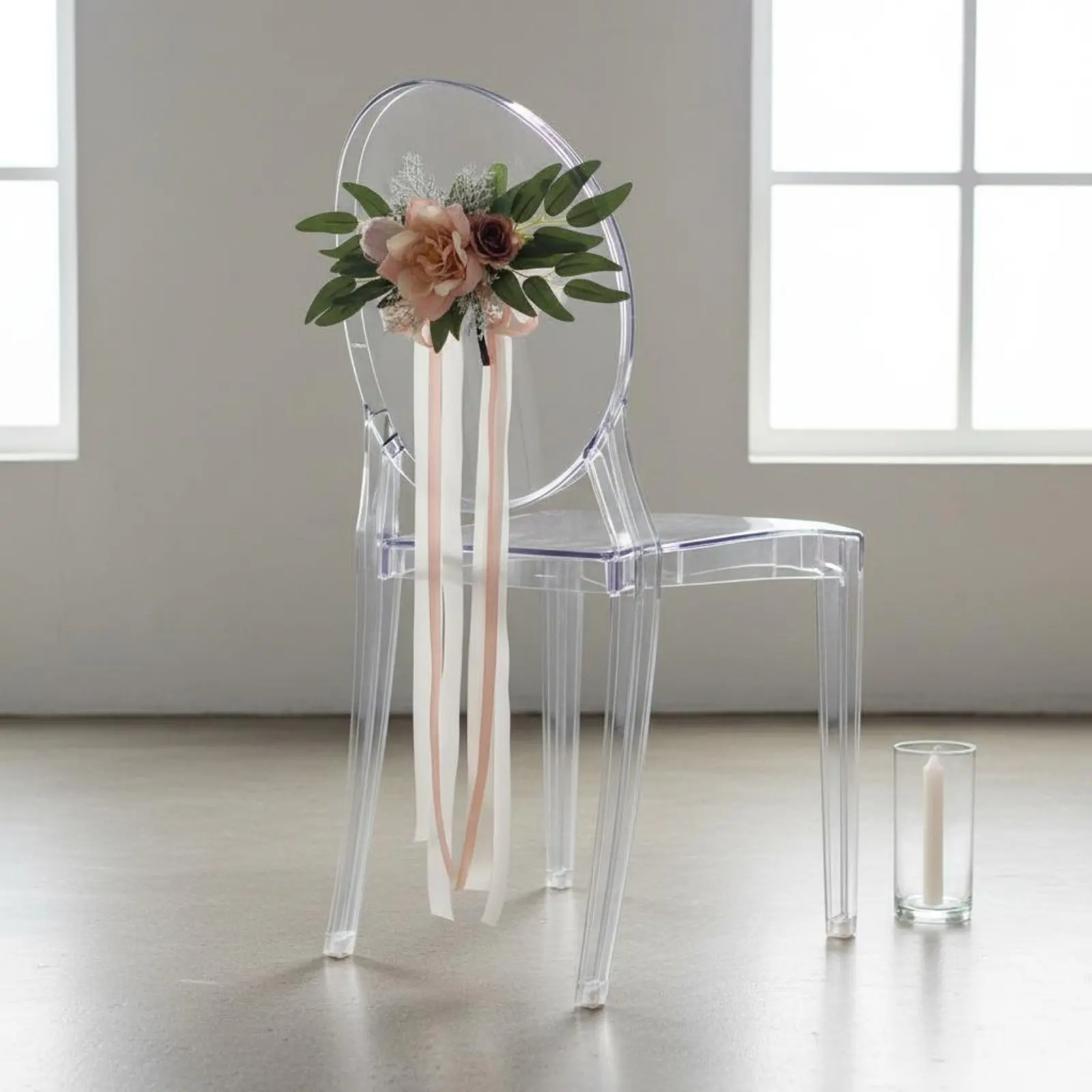 Wedding Chair Flowers Easy to Use Chair Back Floral Garland Ceremony Accessory Never Wilt Ribbon Drape for Brides
Wedding Chair Flowers Easy to Use Chair Back Floral Garland Ceremony Accessory Never Wilt Ribbon Drape for Brides