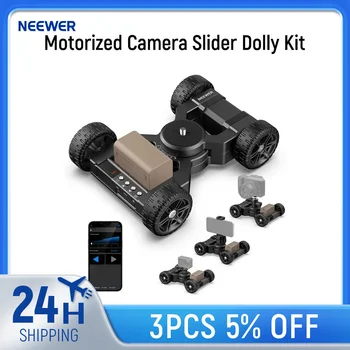 NEEWER Motorized Camera Slider Dolly Kit with App Control, Ultra Quiet Dual Motor For GoPro iPhone Samsung DSLR Camera Camcorder