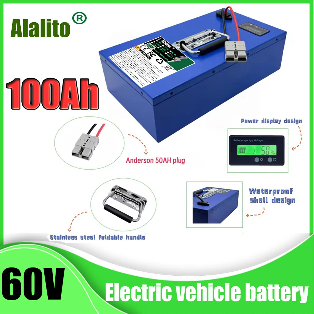 60V Brand new 18650 lithium battery pack 100Ah suitable for various transportation vehicles 1000-3000W high-power battery
60V Brand new 18650 lithium battery pack 100Ah suitable for various transportation vehicles 1000-3000W high-power battery