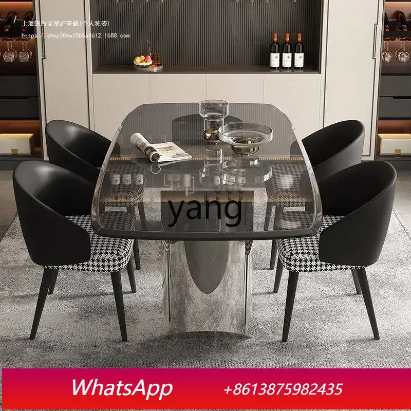 LMM light luxury marble dining table modern simple rectangular family dining table and chair combination
LMM light luxury marble dining table modern simple rectangular family dining table and chair combination