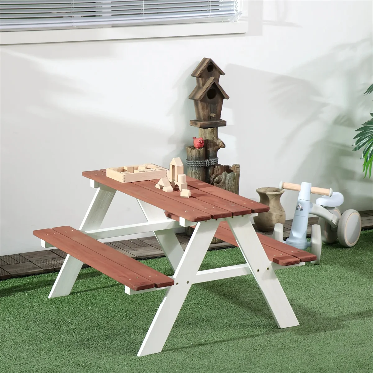 Wooden outdoor children's picnic table patio furniture set home & garden Stained Wooden Kids Outdoor Picnic Table Furniture
Wooden outdoor children's picnic table patio furniture set home & garden Stained Wooden Kids Outdoor Picnic Table Furniture