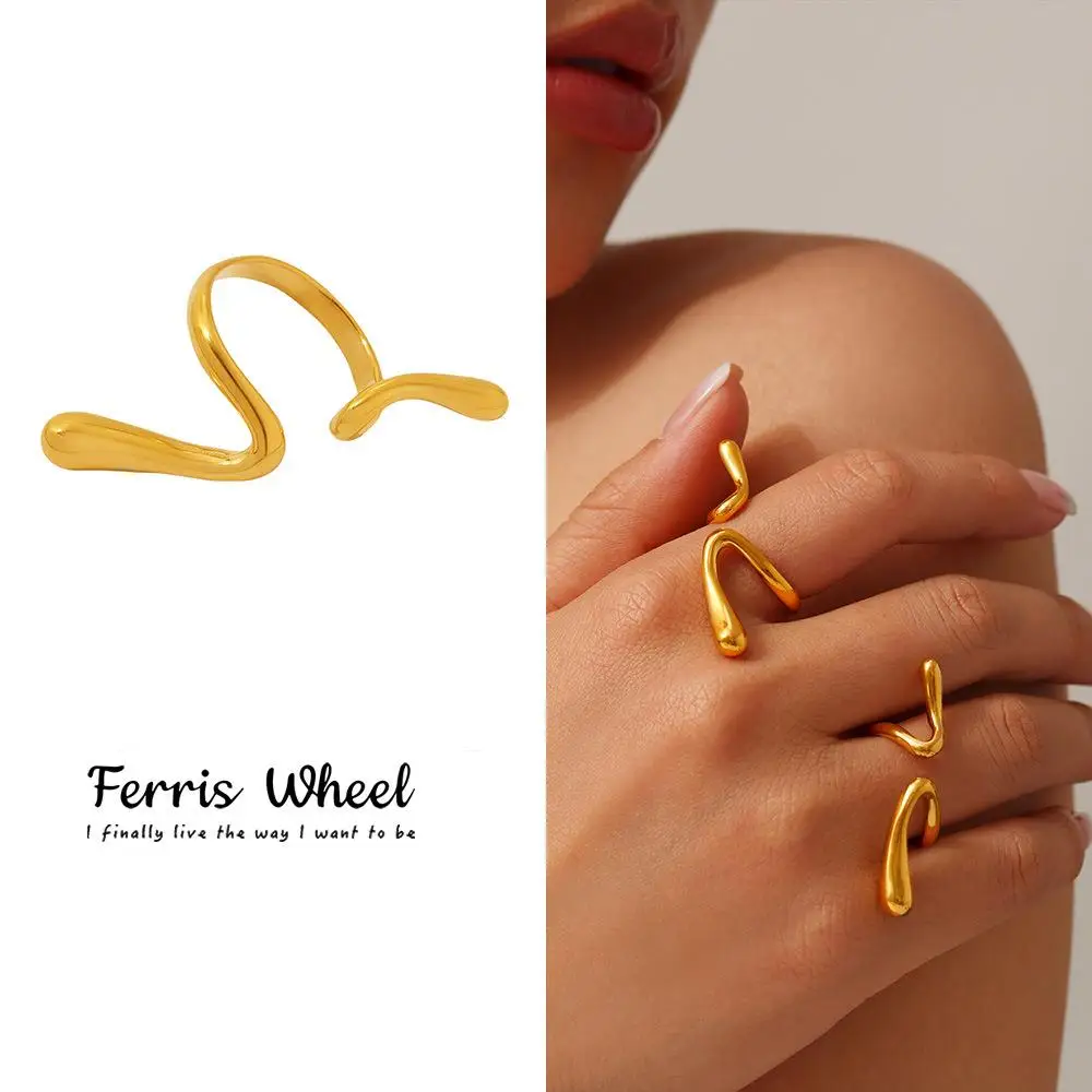 Женское кольцо на палец в стиле панк с геометрическим цветовым блоком, из титановой стали с 8K золотым покрытием, модное украшение
Женское кольцо на палец в стиле панк с геометрическим цветовым блоком, из титановой стали с 8K золотым покрытием, модное украшение