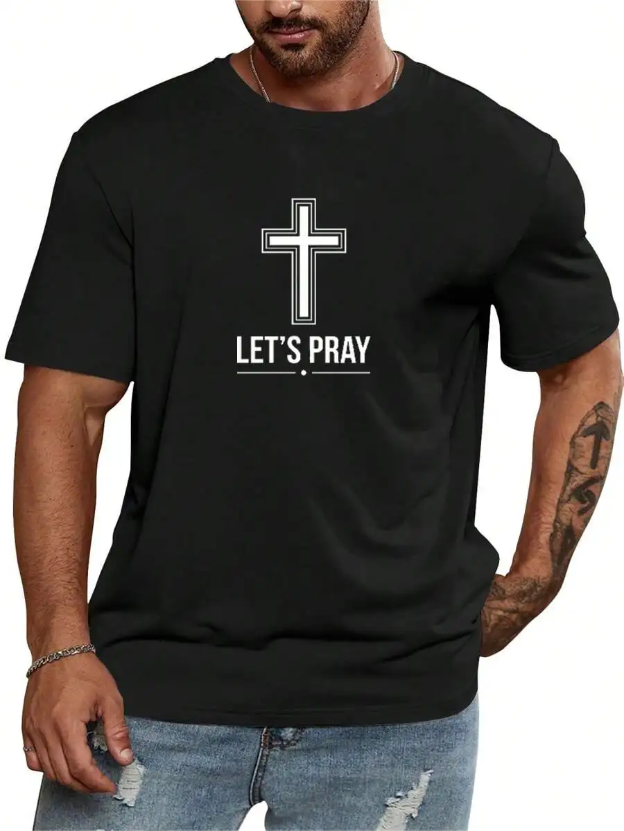 Lets Pray Christian Cross Graphic T-Shirt Unisex Soft Cotton Casual Streetwear
Lets Pray Christian Cross Graphic T-Shirt Unisex Soft Cotton Casual Streetwear
