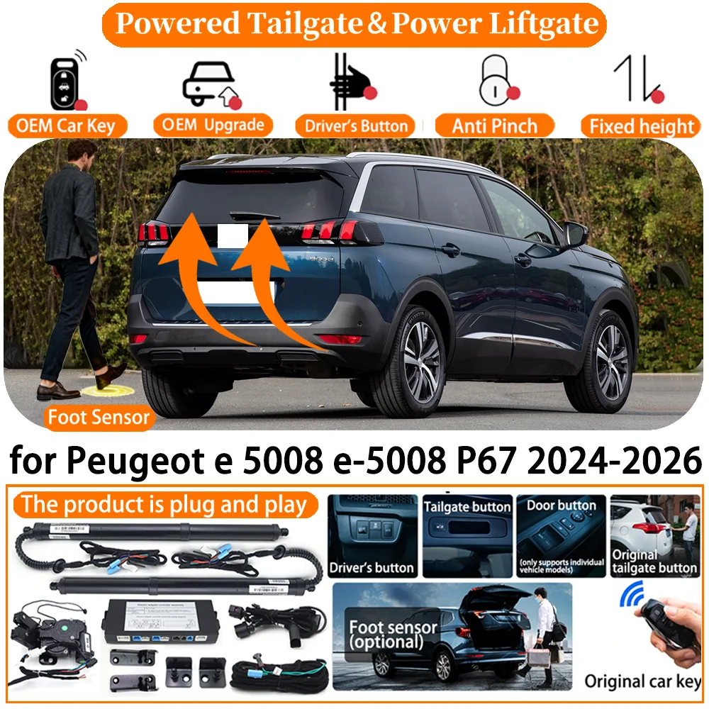 Smart Powered Tailgate System Automatic Electric Tail Gate Lifting Control Lifting Trunk for Peugeot e 5008 e-5008 P67 2024-2026
Smart Powered Tailgate System Automatic Electric Tail Gate Lifting Control Lifting Trunk for Peugeot e 5008 e-5008 P67 2024-2026