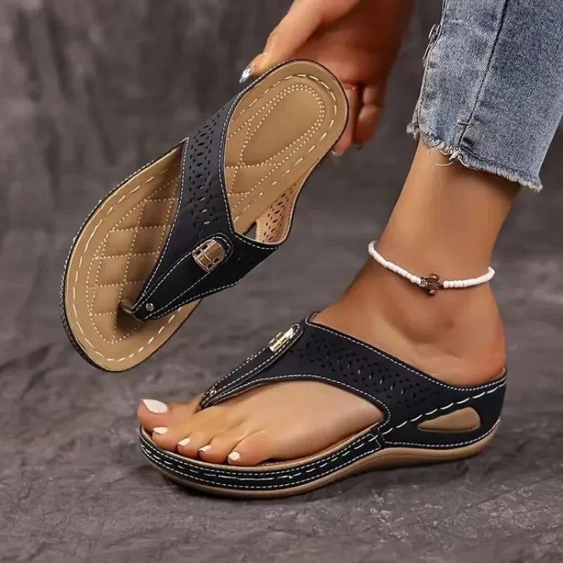 Women's Casual Wedge Thong Sandals Cutout Platform Slip on Flip Flops Arch Support Comfort Summer Daily Beach Walking Footwear
Women's Casual Wedge Thong Sandals Cutout Platform Slip on Flip Flops Arch Support Comfort Summer Daily Beach Walking Footwear