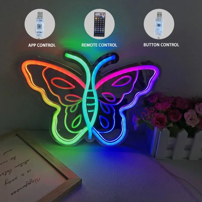 Colorful Butterfly Shape LED Neon Sign Lights Neon Mirror Butterfly Signs Party Decor Shine Neon Light Sign Wall Room Decoration
Colorful Butterfly Shape LED Neon Sign Lights Neon Mirror Butterfly Signs Party Decor Shine Neon Light Sign Wall Room Decoration