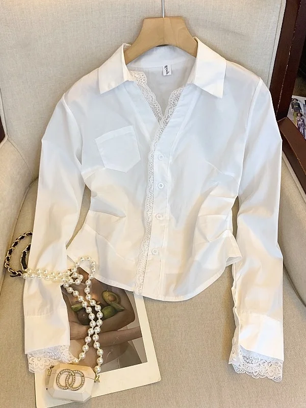 Casual Lace Knot Belted Long Sleeve Women's Shirt Autumn New Style Simple Elegance Cotton Bubble Sleeve Warm Top
Casual Lace Knot Belted Long Sleeve Women's Shirt Autumn New Style Simple Elegance Cotton Bubble Sleeve Warm Top