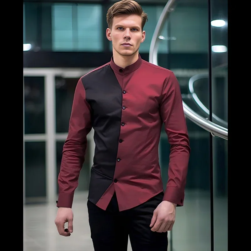 Luxury Clothes Men Blusas Estampadas Dress Shirt Patchwork Color Wedding Party Social Festival Hombre Steampunk Gentleman Shirts
Luxury Clothes Men Blusas Estampadas Dress Shirt Patchwork Color Wedding Party Social Festival Hombre Steampunk Gentleman Shirts