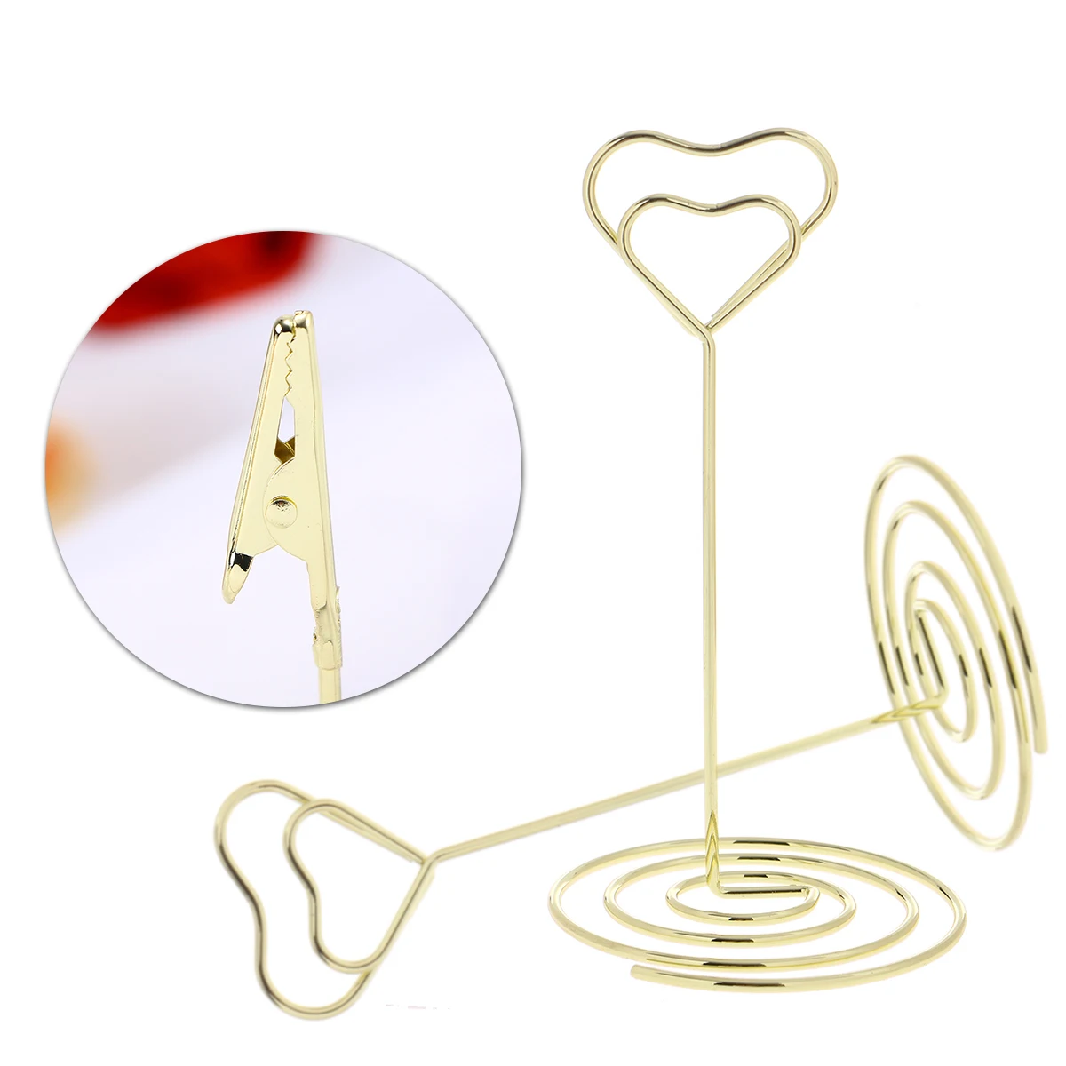 10 Pcs Heart Shaped Metal Photo Holders Paper Clips for Table Number Menu Display Wedding Party Home Office Use
10 Pcs Heart Shaped Metal Photo Holders Paper Clips for Table Number Menu Display Wedding Party Home Office Use