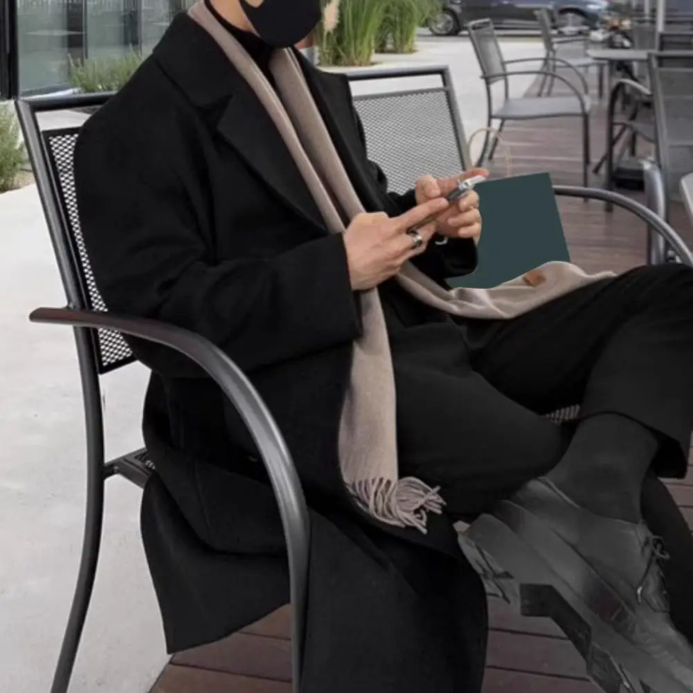 Suit Collar Woolen Coat Classic Men's Woolen Coat Lapel Double-breasted Windbreaker Retro Style Outwear
Suit Collar Woolen Coat Classic Men's Woolen Coat Lapel Double-breasted Windbreaker Retro Style Outwear