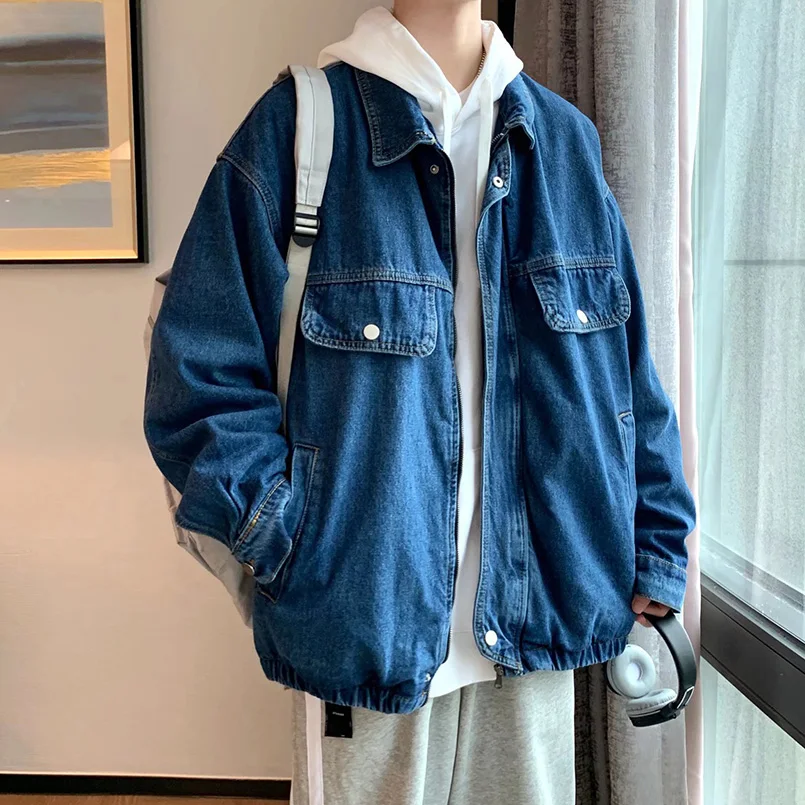 Nice Spring Autumn Men's Cargo Jacket Korean Oversized Motorcycle Denim Coat Trendy Brand Youth Jeans Jacket
Nice Spring Autumn Men's Cargo Jacket Korean Oversized Motorcycle Denim Coat Trendy Brand Youth Jeans Jacket