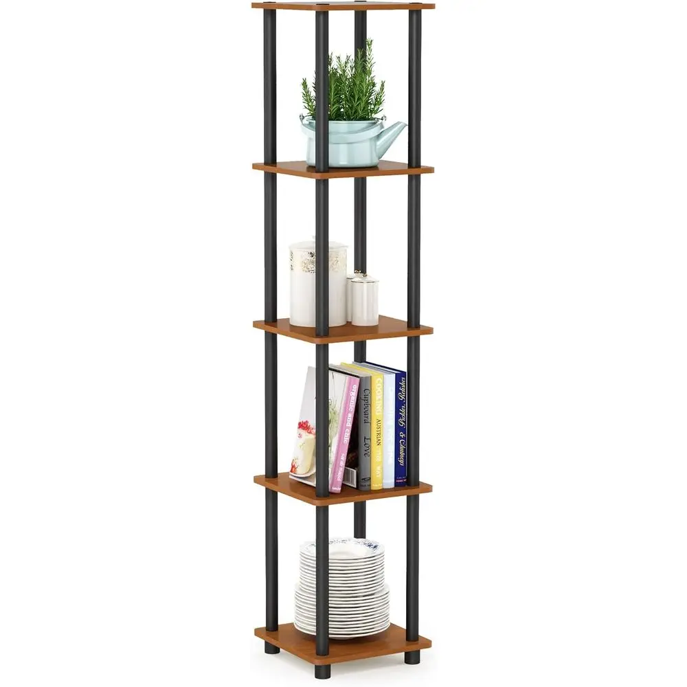 5-Tier Square Rack Display Shelf, Round, Light Cherry/Black Finish
5-Tier Square Rack Display Shelf, Round, Light Cherry/Black Finish
