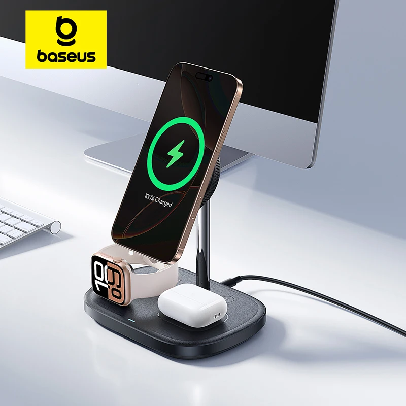 Baseus 22.5W 3-in-1 Wireless Charger Stand Qi2 15W Magnetic Fast Charging TEC Cooling For iPhone 16 15 14 AirPods Apple Watch
Baseus 22.5W 3-in-1 Wireless Charger Stand Qi2 15W Magnetic Fast Charging TEC Cooling For iPhone 16 15 14 AirPods Apple Watch