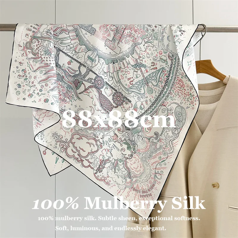 88x88cm 14 Momme 100% Real Silk Scarf Hand-Rolled Edge Four Seasons Hijab Skin-friendly Lightweight Bandana Large Square Shawl
88x88cm 14 Momme 100% Real Silk Scarf Hand-Rolled Edge Four Seasons Hijab Skin-friendly Lightweight Bandana Large Square Shawl